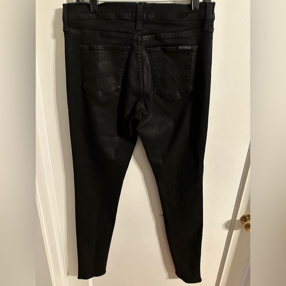 12 31 EUC Hudson Natalie Mid Rise coated black jeans Pandora - Picture 5 of 9